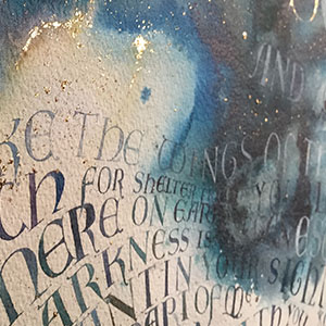 Lord You Search Me calligraphy detail